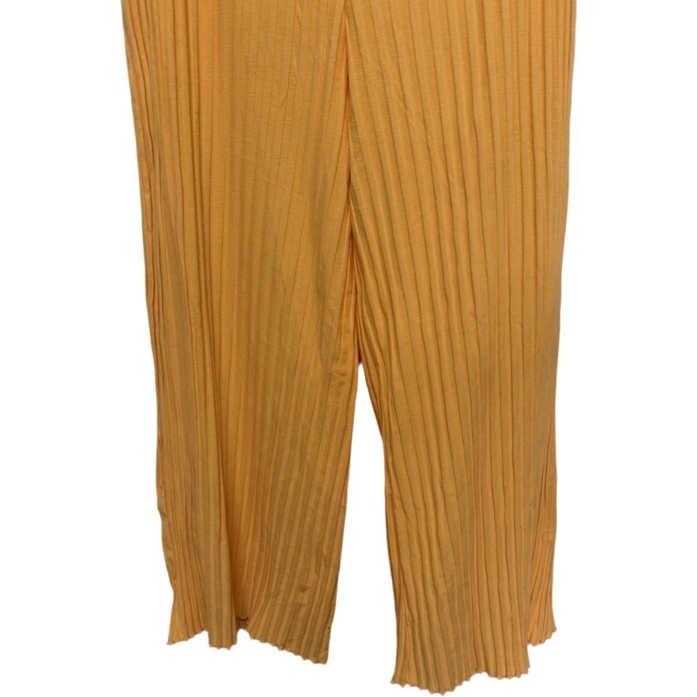 A New Day Orange Pleated Pants Size Medium Pull On Lounge Vacation Cruise - Picture 4 of 7